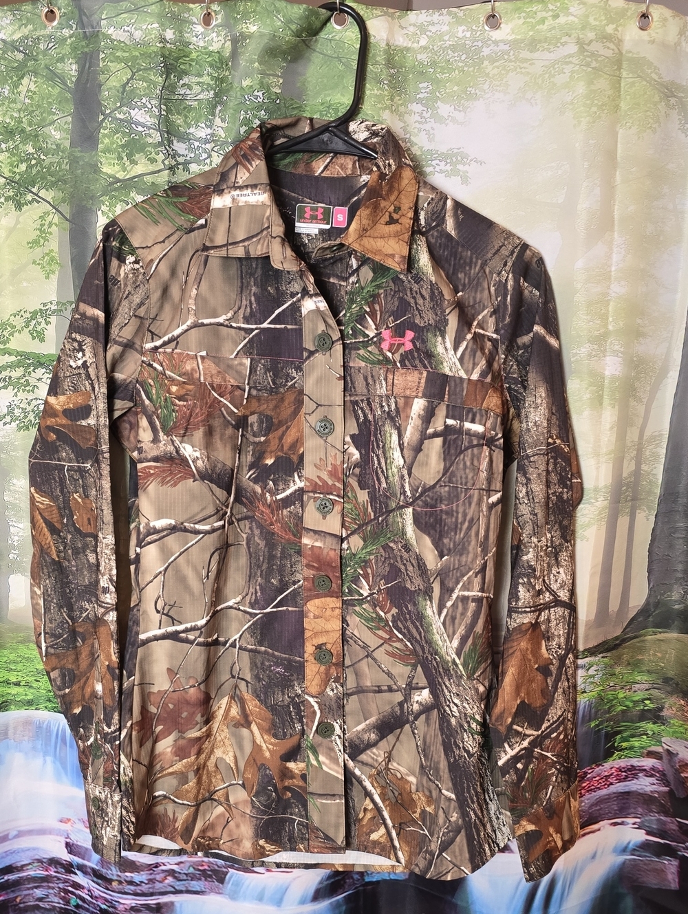 Under Armour Women’s Realtree Camo Utility Button-Up Jacket - Brown/Green